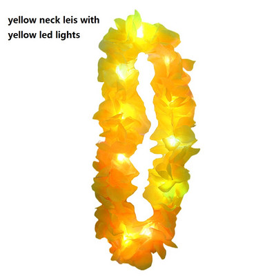 1kom Žene Djevojke LED svjetla Hawaii Flower Leis Traka za kosu Girlanda Hula Luau Sjajni vijenac Ogrlica Party Rođendan Vjenčanje Božić
