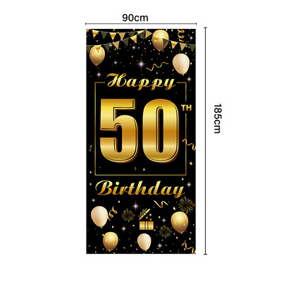 18 d. 21 d. 30 40 50 60 d. juodo aukso gimtadienio šventės dekoravimas su gimtadieniu vakarėlio reklamjuostės fono atmosferos išdėstymas plakatas