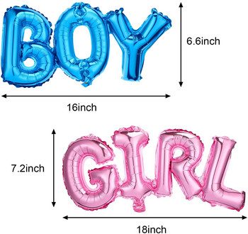 35 ΤΕΜ. Διακόσμηση με αποκάλυψη φύλου Μπαλόνια για αγόρι ή κοριτσάκι Κουρτίνα με μεμβράνη φύλλου αποκάλυψη φύλου Baby Φωτογραφία σκηνικό μπλε ροζ σειρά