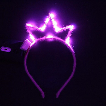 1 τεμ. Κοριτσίστικα Γυναικεία κεφαλόδεσμος με στέμμα με βασίλισσα Led Neon Rave Party Props Cosplay Στολή γενεθλίων Χριστουγεννιάτικη διακόσμηση Navidad 2023