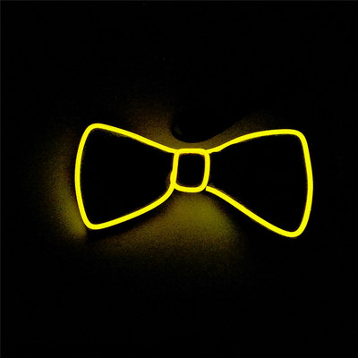 Papion strălucitor pentru bărbați, sârmă EL, LED neon, petrecere luminoasă, haloween, Crăciun, luminoasă, decorare, bar, club, scenă, accesoriu, îmbrăcăminte