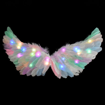 LED lemputės Baltos angelo plunksnos sparnai Moterų Vaikų Mergaičių Foto Rekvizitai Vestuvių Gimtadienio Dovana Mergvakaris „Pasidaryk pats“ namų dekoravimas