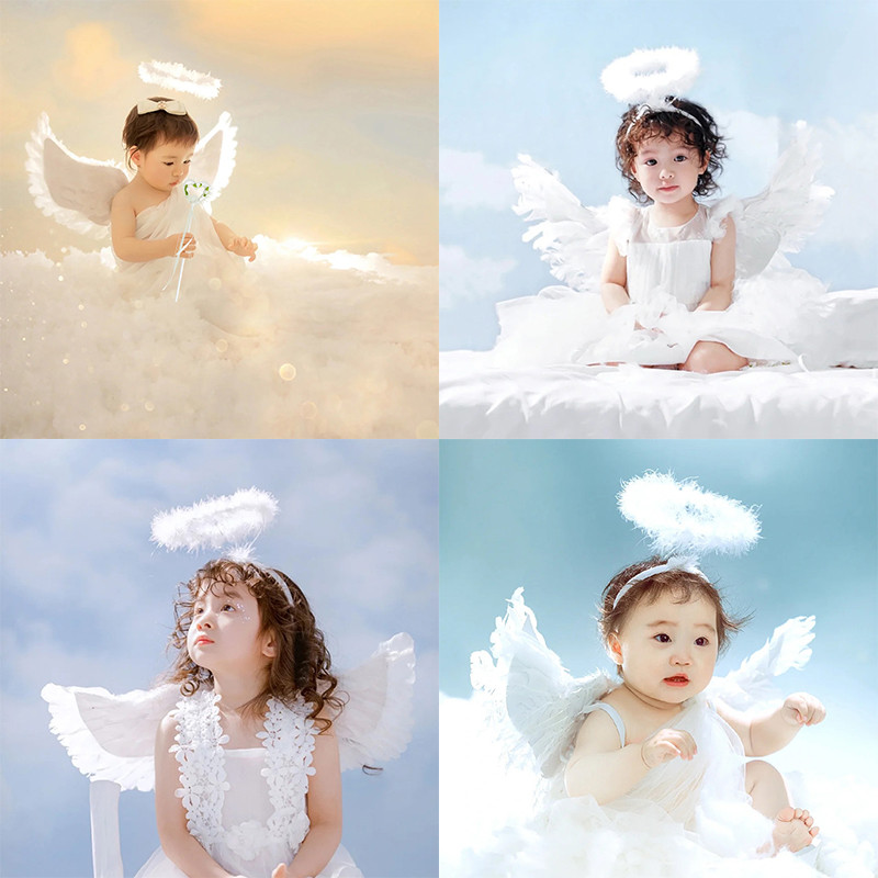 LED lemputės Baltos angelo plunksnos sparnai Moterų Vaikų Mergaičių Foto Rekvizitai Vestuvių Gimtadienio Dovana Mergvakaris „Pasidaryk pats“ namų dekoravimas