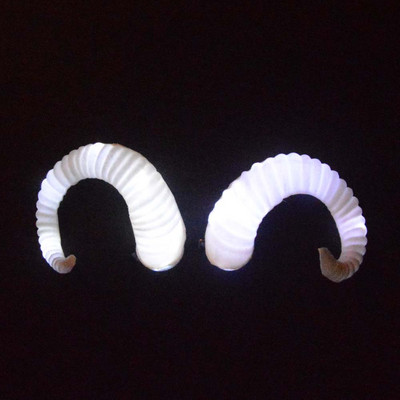 Προσομοίωση ενηλίκων παιδιών Κατσίκας LED Glow Light Κέρας προβάτου DIY Κλιπ μαλλιών που αναβοσβήνει Gothic Craft Cosplay Wedding Rave Χριστουγεννιάτικη στολή