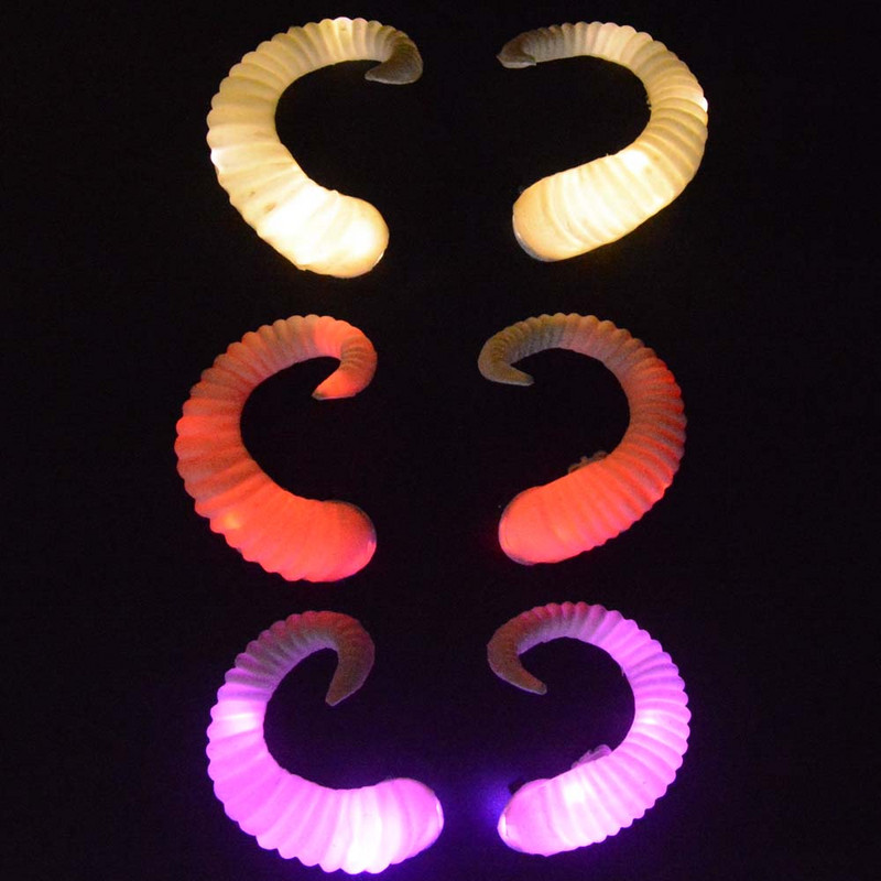 Προσομοίωση ενηλίκων παιδιών Κατσίκας LED Glow Light Κέρας προβάτου DIY Κλιπ μαλλιών που αναβοσβήνει Gothic Craft Cosplay Wedding Rave Χριστουγεννιάτικη στολή