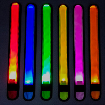 LED светеща лента за ръка Колан Спорт на открито Светеща каишка за китка Нощна защитна лента за китка Светещи в тъмното реквизит Консумативи за парти