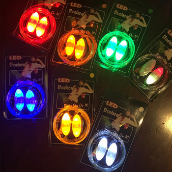 Πολύχρωμο φλας LED ανάβει κορδόνια παπουτσιών για πάρτι ντίσκο παπούτσια Strap Glow Stick Κορδόνια για αγόρια κορίτσια Πολύχρωμα κορδόνια παπουτσιών