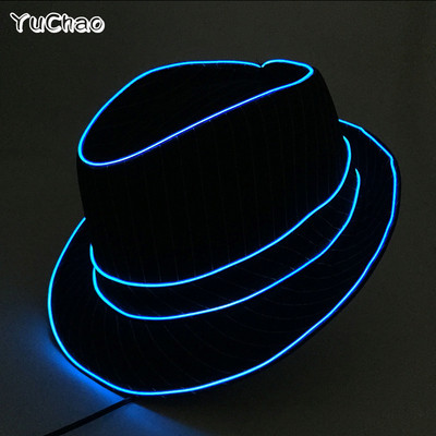 Hot Sale Unisex Festival LED Rave Light Party Glow Suit EL šešir+Svjetleća kravata+Neonska maska kao LED dodaci i Glow Party potrepštine