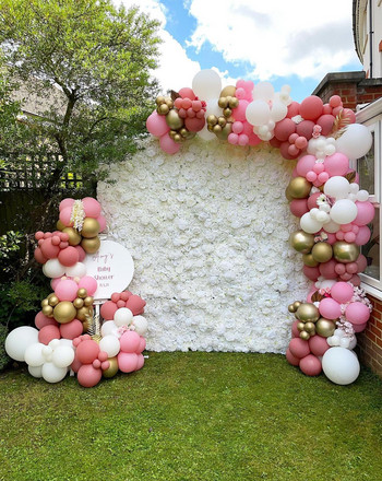 60x40cm изкуствено цвете Направи си сам сватбена декорация цвете стенен панел Коледна роза романтичен сватбен фон Персонализиран