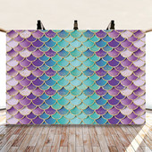 120 x 80 cm merineitsi sünnipäevataustad Säravad merineitsi kaalud taustaga laste sünnipäevapeo sisekujundus Tüdrukutele printsessi beebidušš