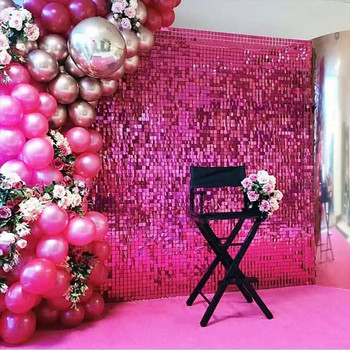 Γαμήλιο πάρτι γενεθλίων με φόντο κουρτίνα με πούλιες σκηνικό νυφικό ντους ντεκόρ Baby shower πούλιες τοίχου γκλίτερ κουρτίνα σκηνικού