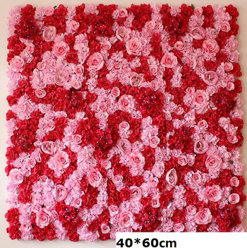 40x60cm Μεταξωτό τριαντάφυλλο Τεχνητά Λουλούδια Ματ Στολισμός Γάμου Ψεύτικα Λουλούδια Τοίχος για Διακόσμηση Φόντου Γάμου Floral Ματ