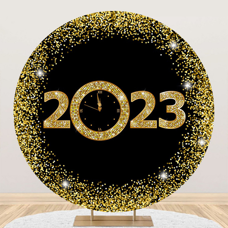 Jednostavna svjetlosna točka Vatromet Sretna Nova godina Zabava Okrugla fotografija Pozadina za fotografije Tkanina Studio Prop 2023 Sretan Božić Dekor