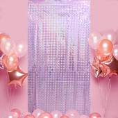 Sünnipäevapeo kaunistused Säravad litrid Taust Pulmad Baby Shower Decor Peo taust Särav fooliumkardin