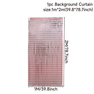 Sünnipäevapeo kaunistused Säravad litrid Taust Pulmad Baby Shower Decor Peo taust Särav fooliumkardin