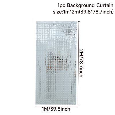 Sünnipäevapeo kaunistused Säravad litrid Taust Pulmad Baby Shower Decor Peo taust Särav fooliumkardin