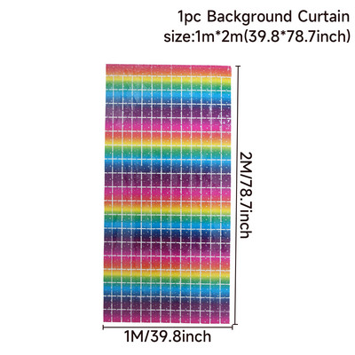 Sünnipäevapeo kaunistused Säravad litrid Taust Pulmad Baby Shower Decor Peo taust Särav fooliumkardin