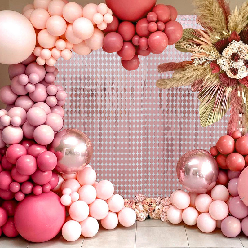 Sünnipäevapeo kaunistused Säravad litrid Taust Pulmad Baby Shower Decor Peo taust Särav fooliumkardin