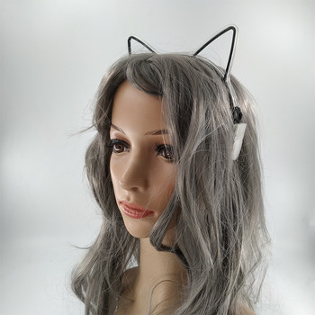 Λαμπερά αυτιά γάτας Μαλλιά Αξεσουάρ Kawaii Χριστουγεννιάτικο δώρο για παιδιά Πολύχρωμο κεφαλόδεσμο LED για πάρτι Cosplay