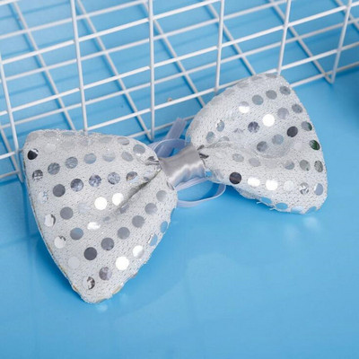 12 bucăți pentru copii adulți cu LED intermitent pentru gât, cu paiete, papion strălucitor, petrecere, cosplay, aniversare, nuntă, festival de Crăciun