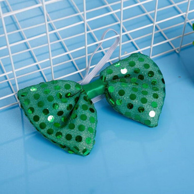 12 bucăți pentru copii adulți cu LED intermitent pentru gât, cu paiete, papion strălucitor, petrecere, cosplay, aniversare, nuntă, festival de Crăciun