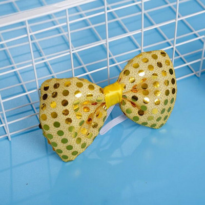 12 bucăți pentru copii adulți cu LED intermitent pentru gât, cu paiete, papion strălucitor, petrecere, cosplay, aniversare, nuntă, festival de Crăciun