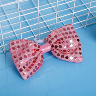 12 bucăți pentru copii adulți cu LED intermitent pentru gât, cu paiete, papion strălucitor, petrecere, cosplay, aniversare, nuntă, festival de Crăciun