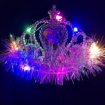 Κορίτσια Πριγκίπισσα Παιδιά Παιδιά Φωτεινός φωτισμός LED Φτερό μαγικά ραβδιά Ραβδί κορώνα κεφαλόδεσμος Cosplay Δώρο γενεθλίων για γάμο