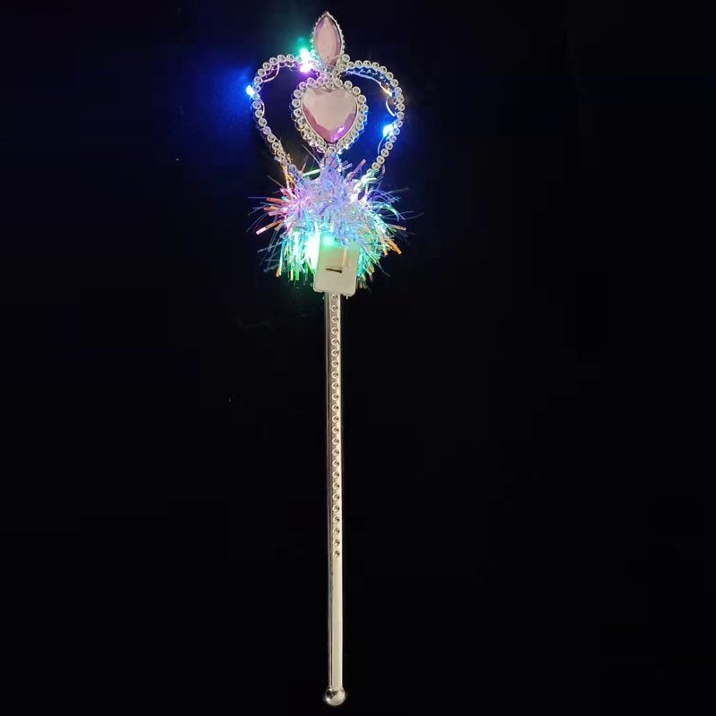 Κορίτσια Πριγκίπισσα Παιδιά Παιδιά Φωτεινός φωτισμός LED Φτερό μαγικά ραβδιά Ραβδί κορώνα κεφαλόδεσμος Cosplay Δώρο γενεθλίων για γάμο