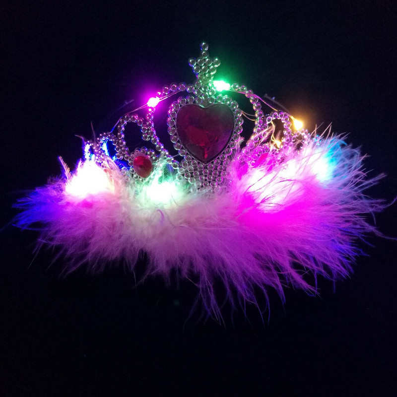 Κορίτσια Πριγκίπισσα Παιδιά Παιδιά Φωτεινός φωτισμός LED Φτερό μαγικά ραβδιά Ραβδί κορώνα κεφαλόδεσμος Cosplay Δώρο γενεθλίων για γάμο