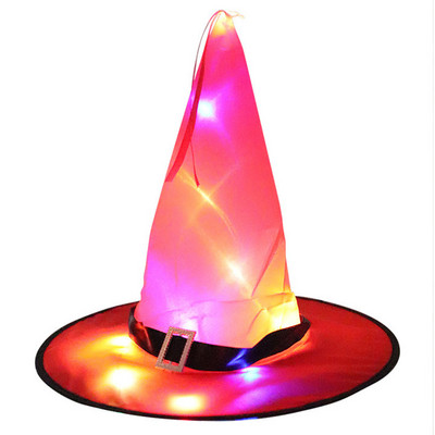 Pălărie de vrăjitoare Decorații de Halloween Pălărie de vrăjitoare strălucitoare Pălărie de vrăjitoare iluminată Pălării de vrăjitoare de Halloween Căciuli pentru femei bărbați copii