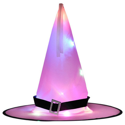Pălărie de vrăjitoare Decorații de Halloween Pălărie de vrăjitoare strălucitoare Pălărie de vrăjitoare iluminată Pălării de vrăjitoare de Halloween Căciuli pentru femei bărbați copii