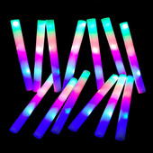 10 vnt. / partijoje Šviečiančios lazdelės Spalvingos LED putplasčio lazdelės Šviečiančios lazdelės Kalėdų gimtadienio vestuvių vakarėlio reikmenys linksmybių vamzdelis tamsus šviesus koncertui