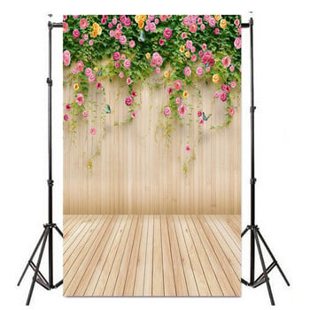 Дървени дъски Фон за фотография на цветя Фон от плат Фотографски реквизит Материал Издръжлив, не се лющи, не избледнява
