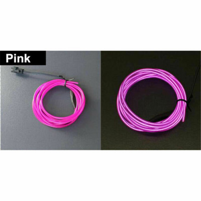 Neoon LED-valgustid peokaunistusega ribatrossi toru helendav EL traatnööri patarei