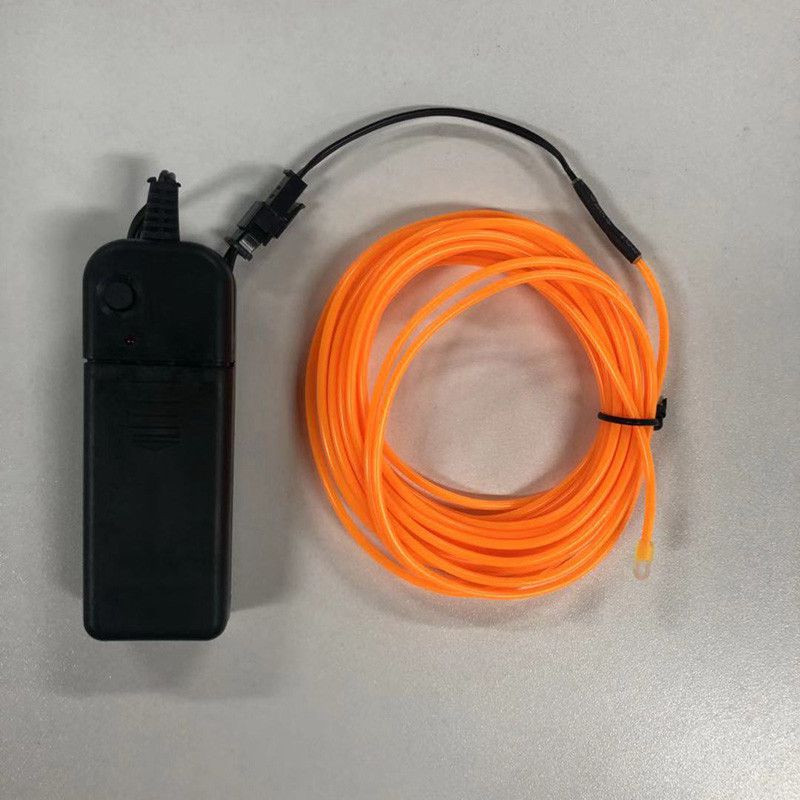 Neoon LED-valgustid peokaunistusega ribatrossi toru helendav EL traatnööri patarei