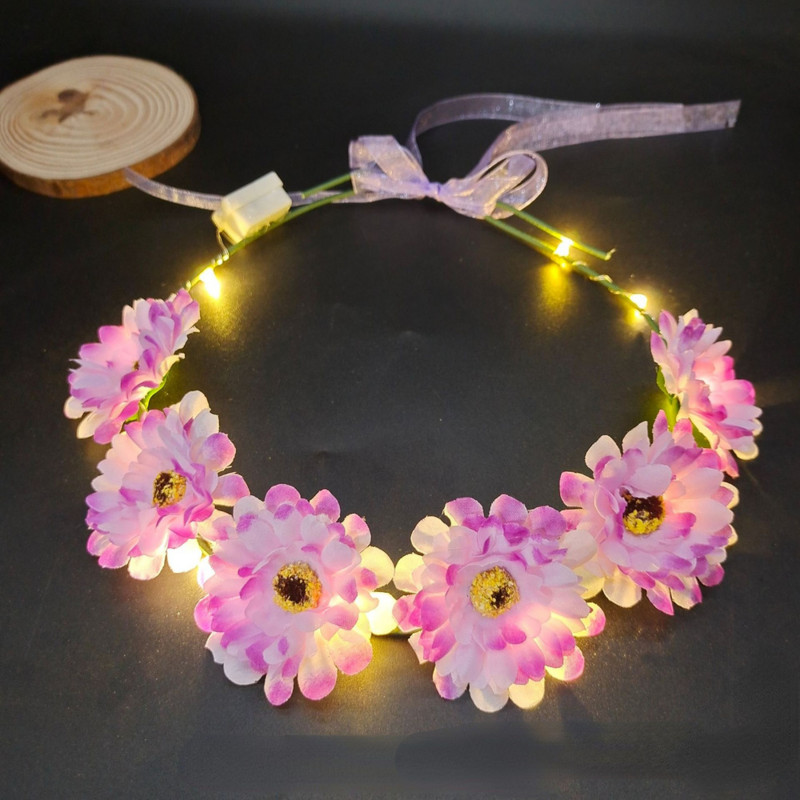 Badu.bg Жени, момиче, светеща цветна лента за коса, корона, светеща LED ...