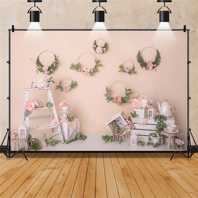 Cvjetni zid Unutarnja scena Dekoracija dječjih rođendana Dekoracije za zabave Prilagođena pozadina Pozadina Babyshower Festa pribor