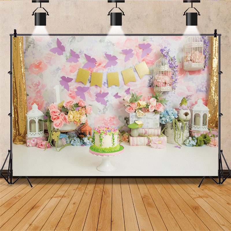 Cvjetni zid Unutarnja scena Dekoracija dječjih rođendana Dekoracije za zabave Prilagođena pozadina Pozadina Babyshower Festa pribor