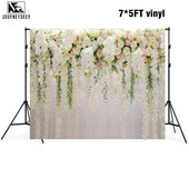 Фон с бяла роза, 3D завеса, цветна стена, сватба, рожден ден, фотофон, фон за фотостудио, фотографски фон 7*5FT винил
