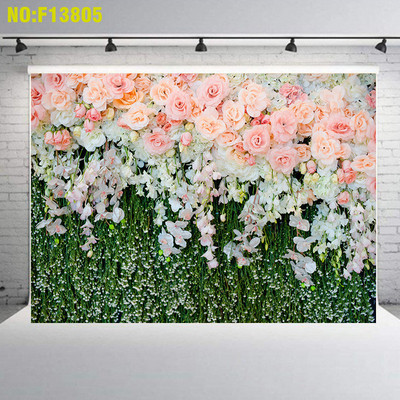 Фон с бяла роза, 3D завеса, цветна стена, сватба, рожден ден, фотофон, фон за фотостудио, фотографски фон 7*5FT винил