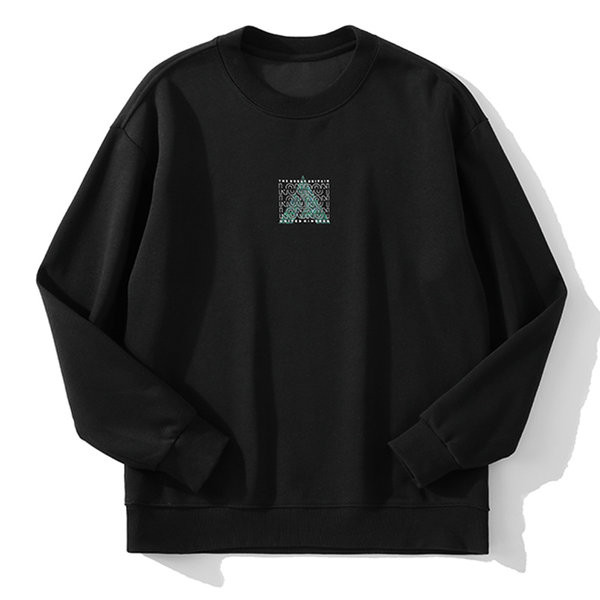 Meeste spordipluus teksti ja ovaalse kaelusega