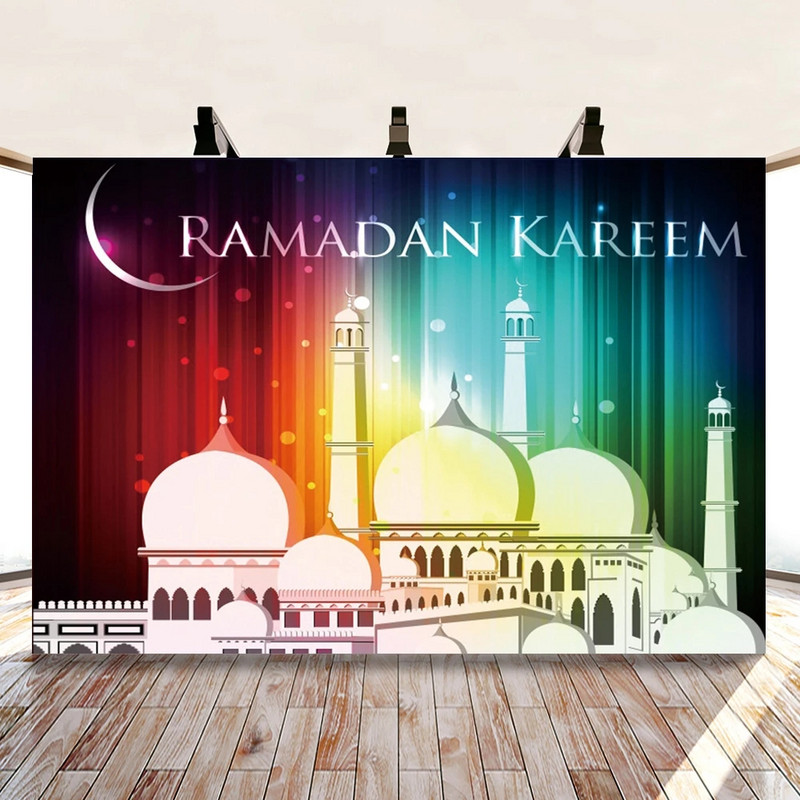 Ramazanska dekoracija Eid Mubarak Moon Star Background Eid Mubarak Decoration Supplies