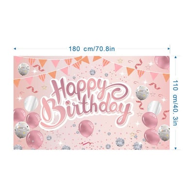 Zlatna svjetlucava pozadina za zabavu za sretan rođendan za fotografije. Crna pozadina za zabavu za sretan rođendan za odrasle. Potrepštine za dekoraciju za zabavu. Uradi sam