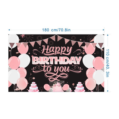 Zlatna svjetlucava pozadina za zabavu za sretan rođendan za fotografije. Crna pozadina za zabavu za sretan rođendan za odrasle. Potrepštine za dekoraciju za zabavu. Uradi sam