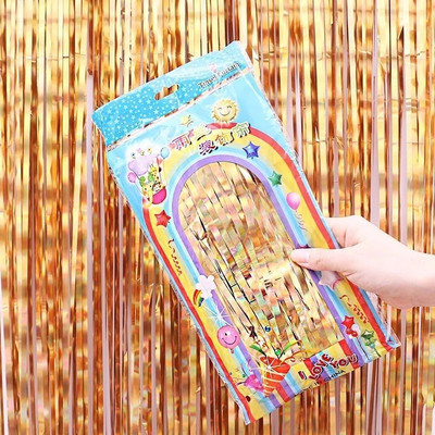 2M Rainbow Backdrop Foil Κουρτίνες Φωτογραφία φόντου Προμήθειες Διακόσμηση πάρτι γενεθλίων για ενήλικες Χριστουγεννιάτικη διακόσμηση και διακόσμηση γάμου