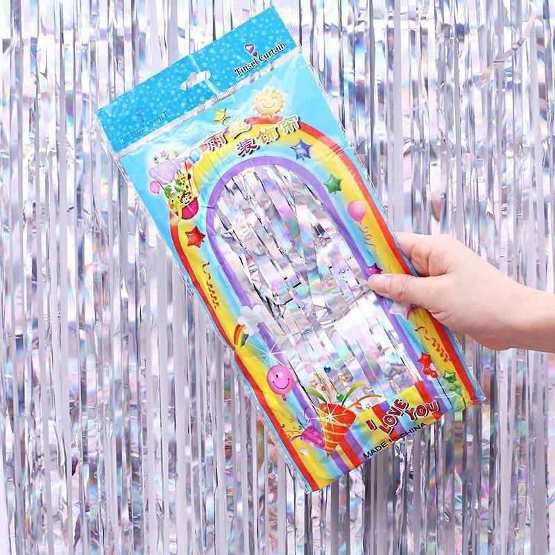 2M Rainbow Backdrop Foil Κουρτίνες Φωτογραφία φόντου Προμήθειες Διακόσμηση πάρτι γενεθλίων για ενήλικες Χριστουγεννιάτικη διακόσμηση και διακόσμηση γάμου
