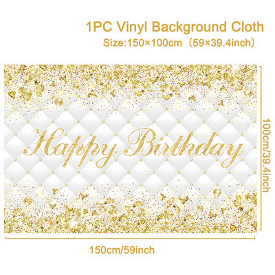 Kuldse sädelega palju õnne sünnipäevaks Taust Täiskasvanute ükssarviku taust fotode jaoks Palju õnne sünnipäevaks, laste jaoks mõeldud beebidušši sisekujundus