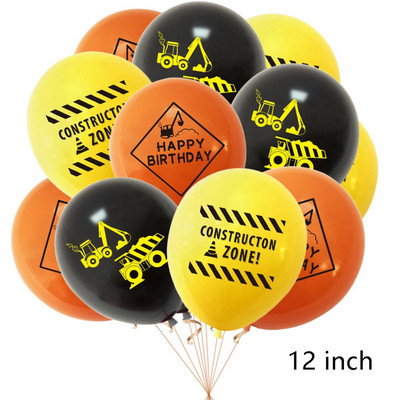 Statybinė tema Stalo reikmenys Traktorius Sunkvežimis Popieriniai puodeliai Lėkštės Staltiesė Vaikams Berniuko gimtadienio papuošalai