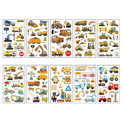 Statybinė tema Stalo reikmenys Traktorius Sunkvežimis Popieriniai puodeliai Lėkštės Staltiesė Vaikams Berniuko gimtadienio papuošalai